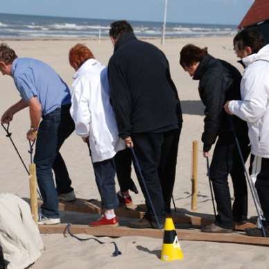 Teambuilding Ster-opdracht strand in Op uw locatie